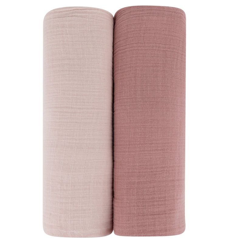 ELYS & CO 2PK COTTON MUSLIN SWADDLE SET