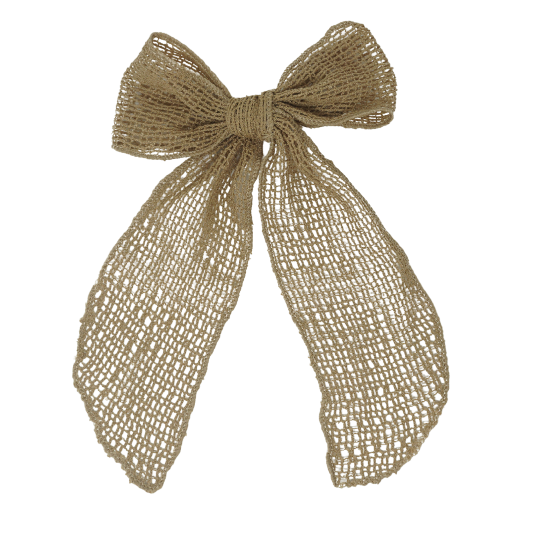 NCC-LC BANDEAU NETTING CROCHET LARGE BOW CLIP
