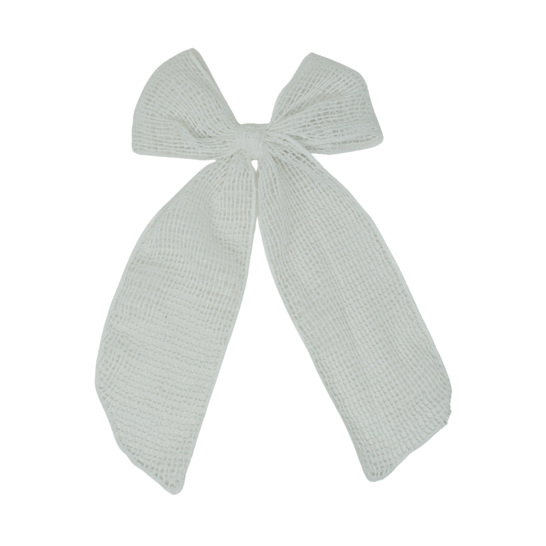 NCC-LC BANDEAU NETTING CROCHET LARGE BOW CLIP