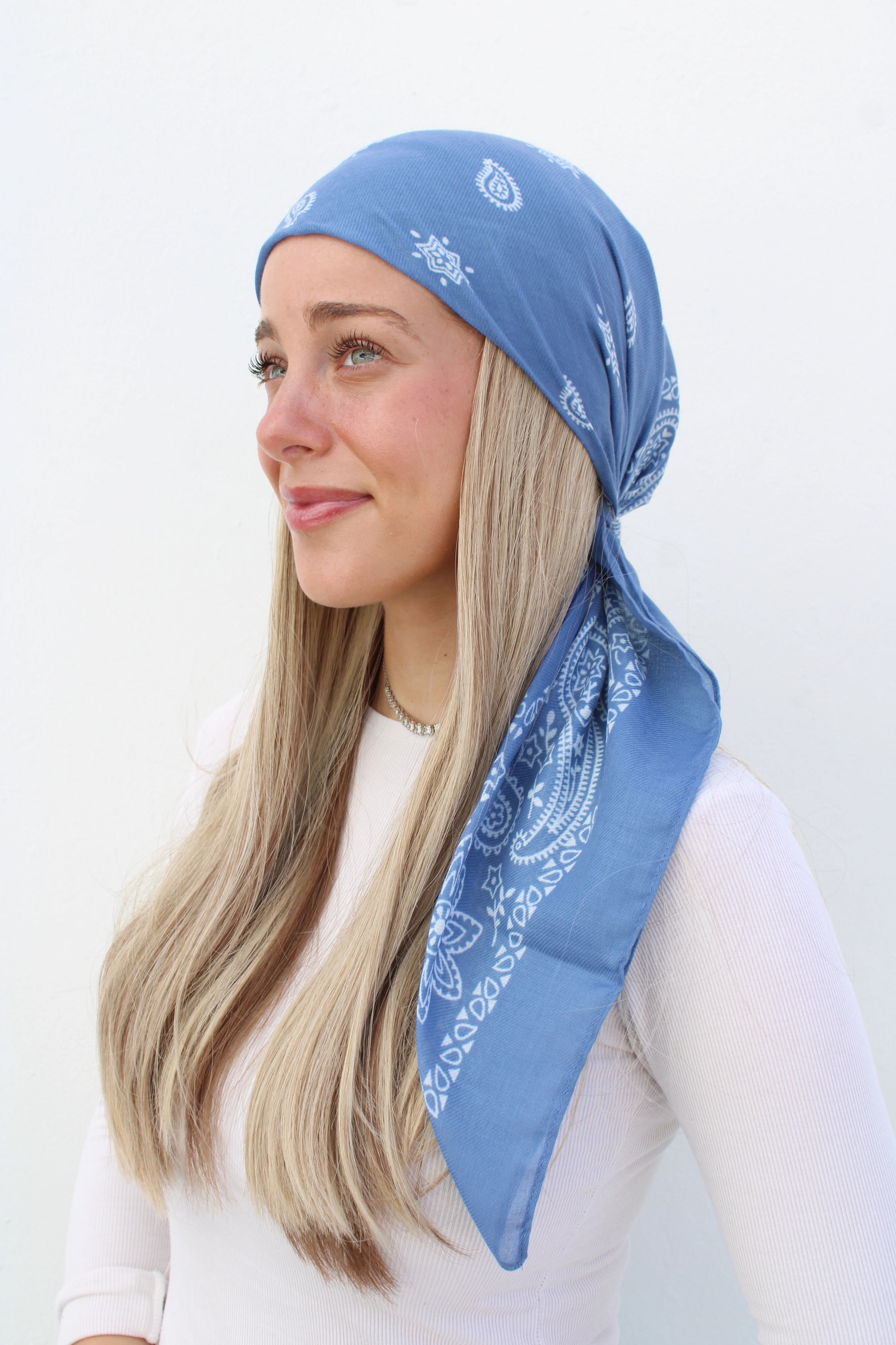 SCARF BAR PAISLEY SQUARE HEAD SCARF (90X90)