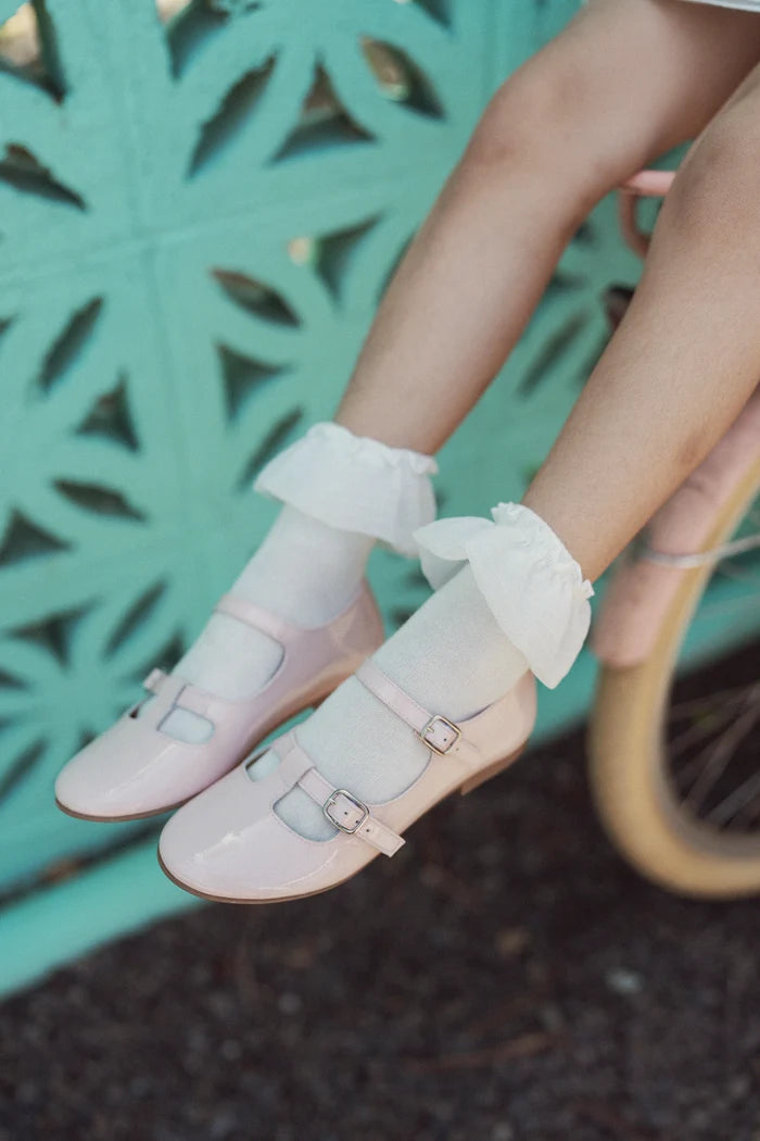1419 ZUBII SHEER BUBBLE RUFFLE SOCK
