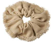 P-7250 CHERIE DENIM FRINGE HEART SCRUNCHIE