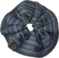 P-7251 CHERIE DENIM PRINT SCRUNCHY