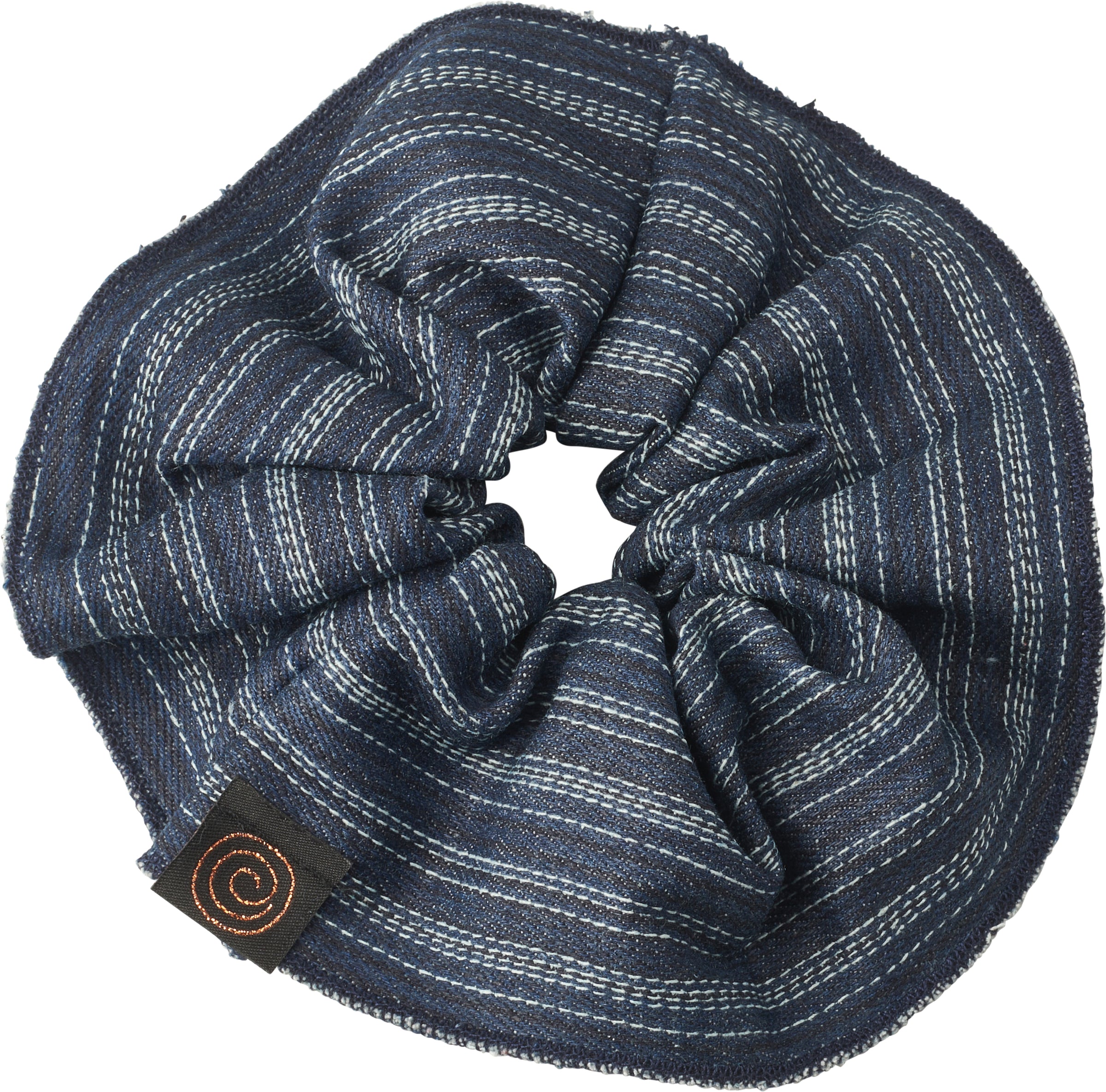 P-7251 CHERIE DENIM PRINT SCRUNCHY