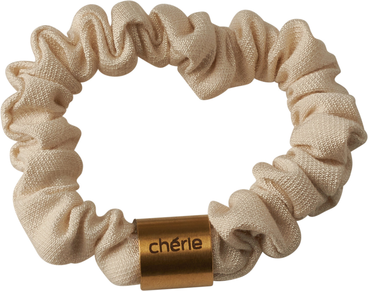 P-7260 CHERIE LINEN LOGO SCRUNCHY