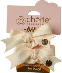 P-7261 CHERIE BASIC SATIN SMALL BOW SCRUNCHY SET