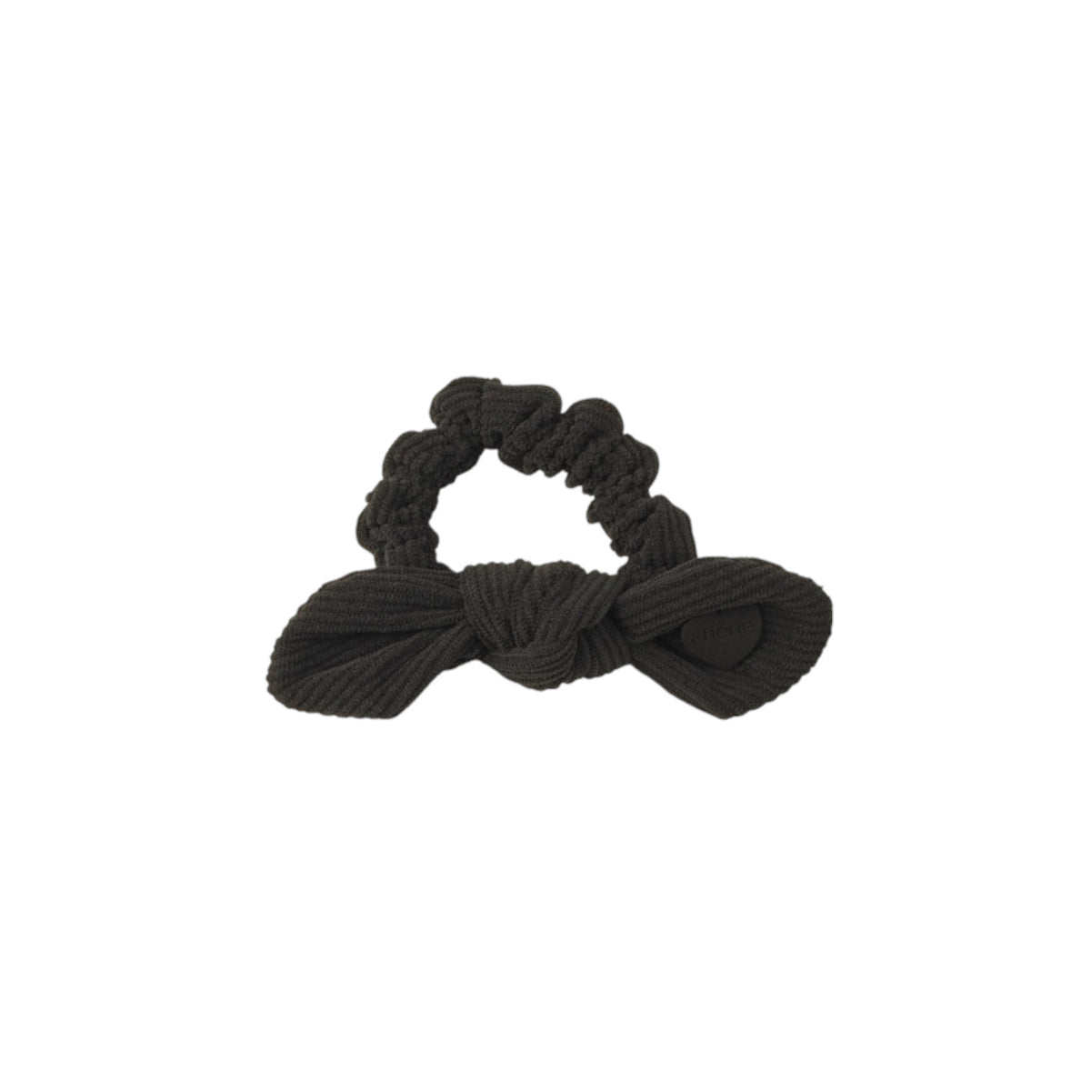 P-7281 CHERIE CORDUROY HEART SCRUNCHY BOW