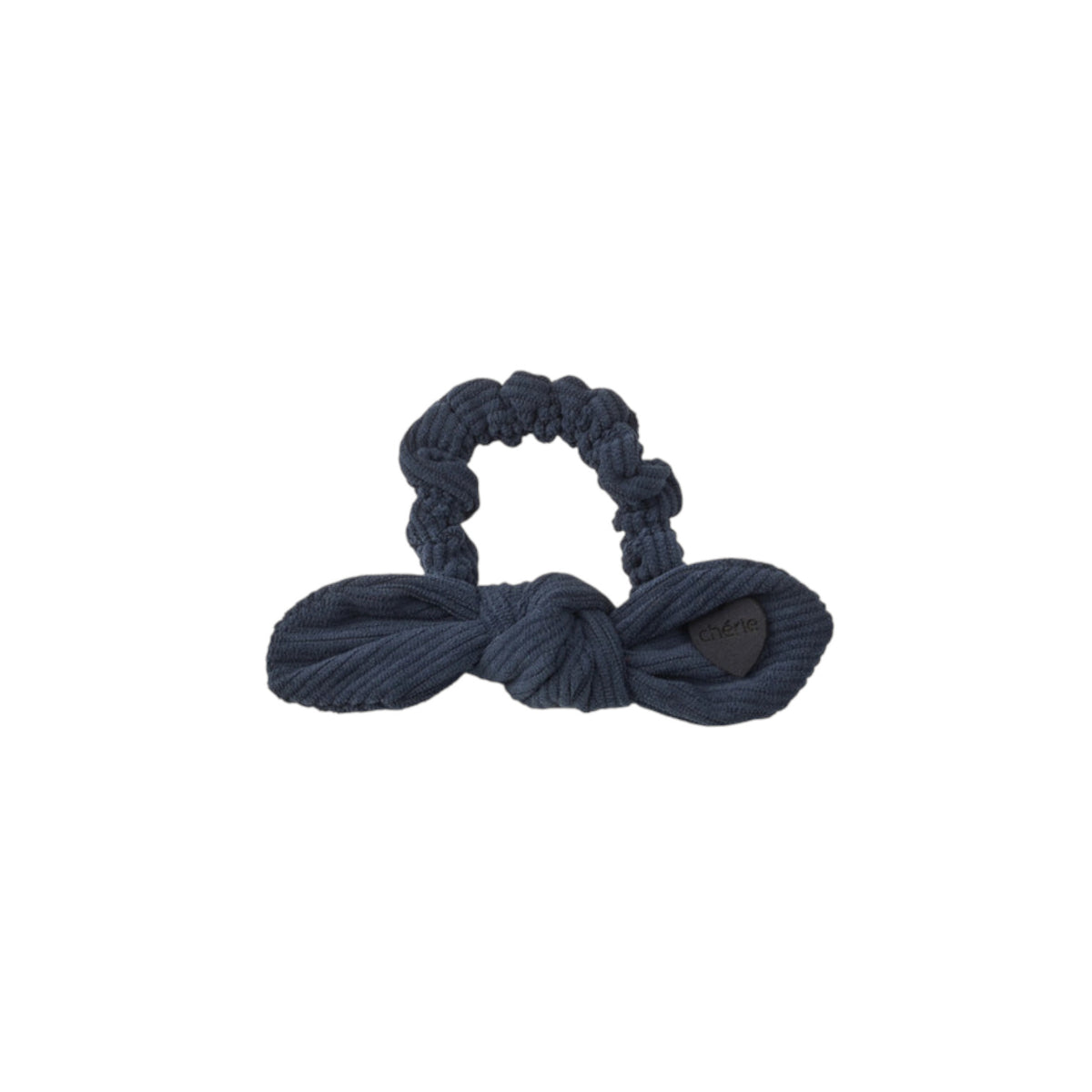 P-7281 CHERIE CORDUROY HEART SCRUNCHY BOW