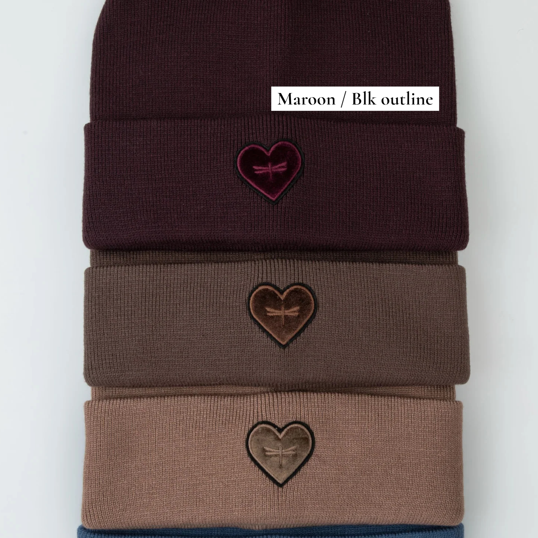 TAL NY VELVET HEART BEANIE