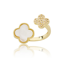 RG6749B LMTS 14K GP CLOVER SNAKE RING