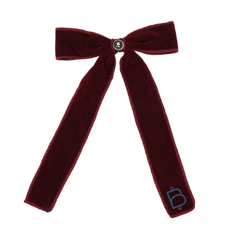 RVE RICH VELVET EMBELLISH LARGE BOW CLIP