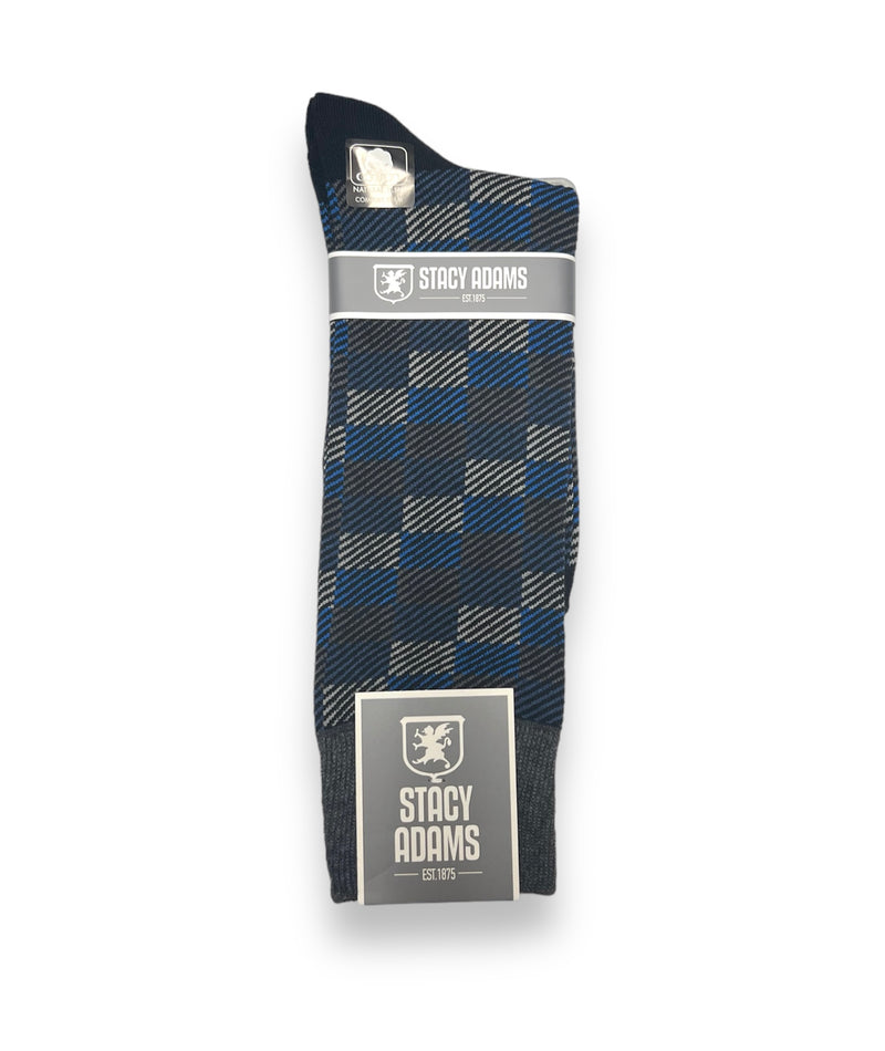 SAS330 SA STRIPE CHECKERED MENS SOCKS