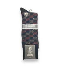 SAS330 SA STRIPE CHECKERED MENS SOCKS