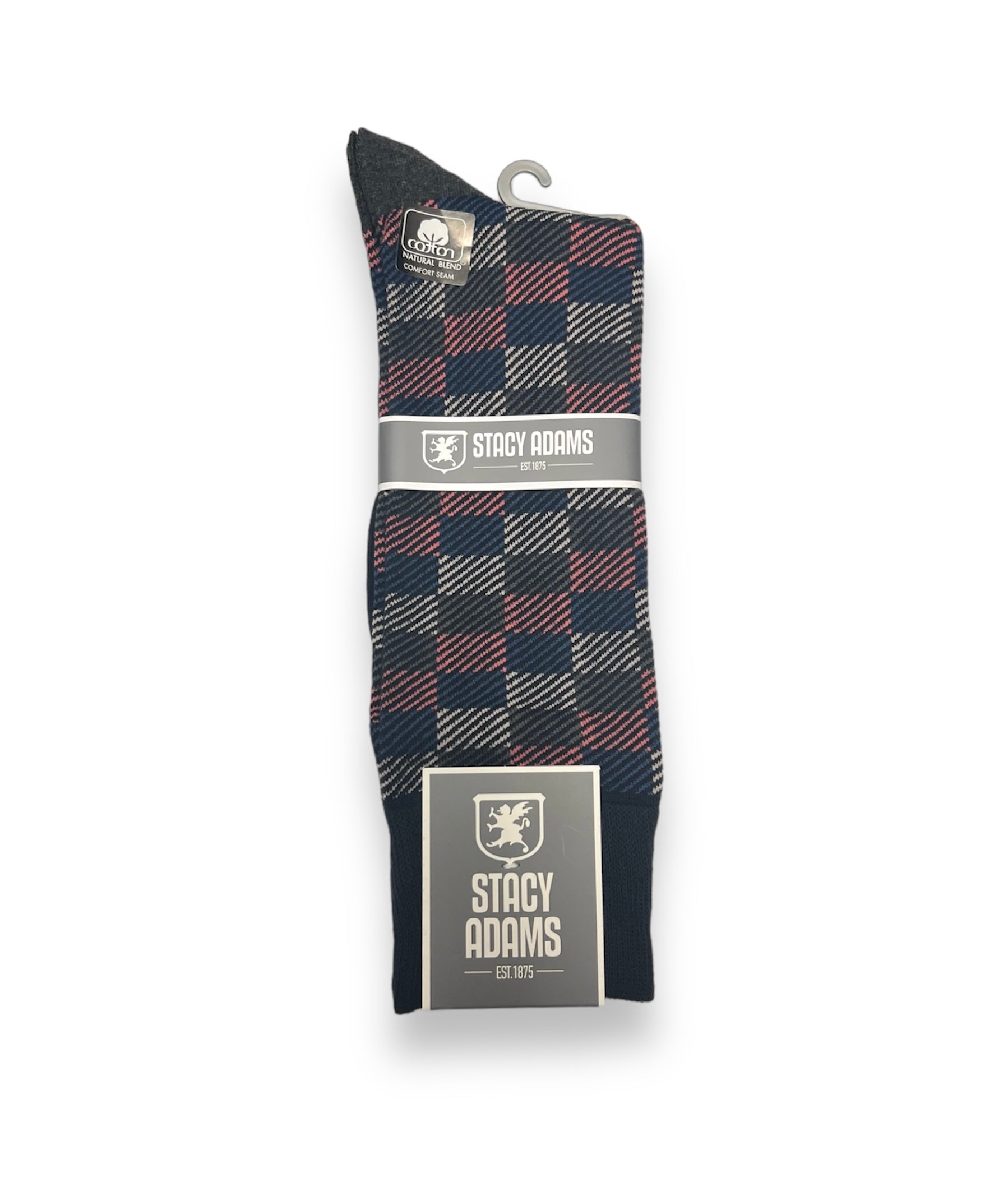 SAS330 SA STRIPE CHECKERED MENS SOCKS