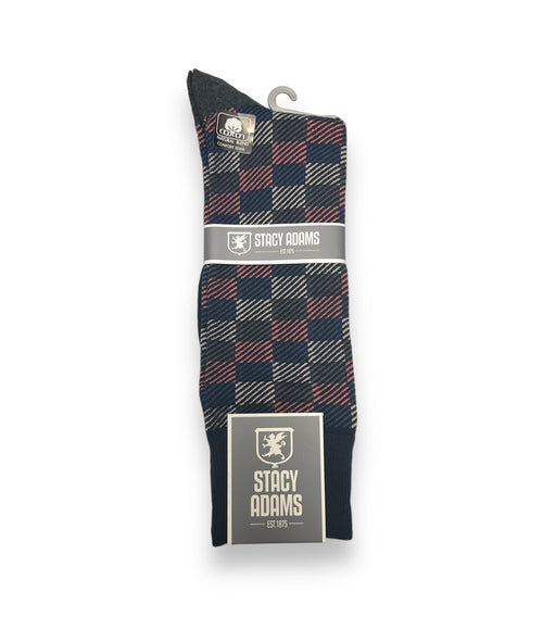 SAS330 SA STRIPE CHECKERED MENS SOCKS