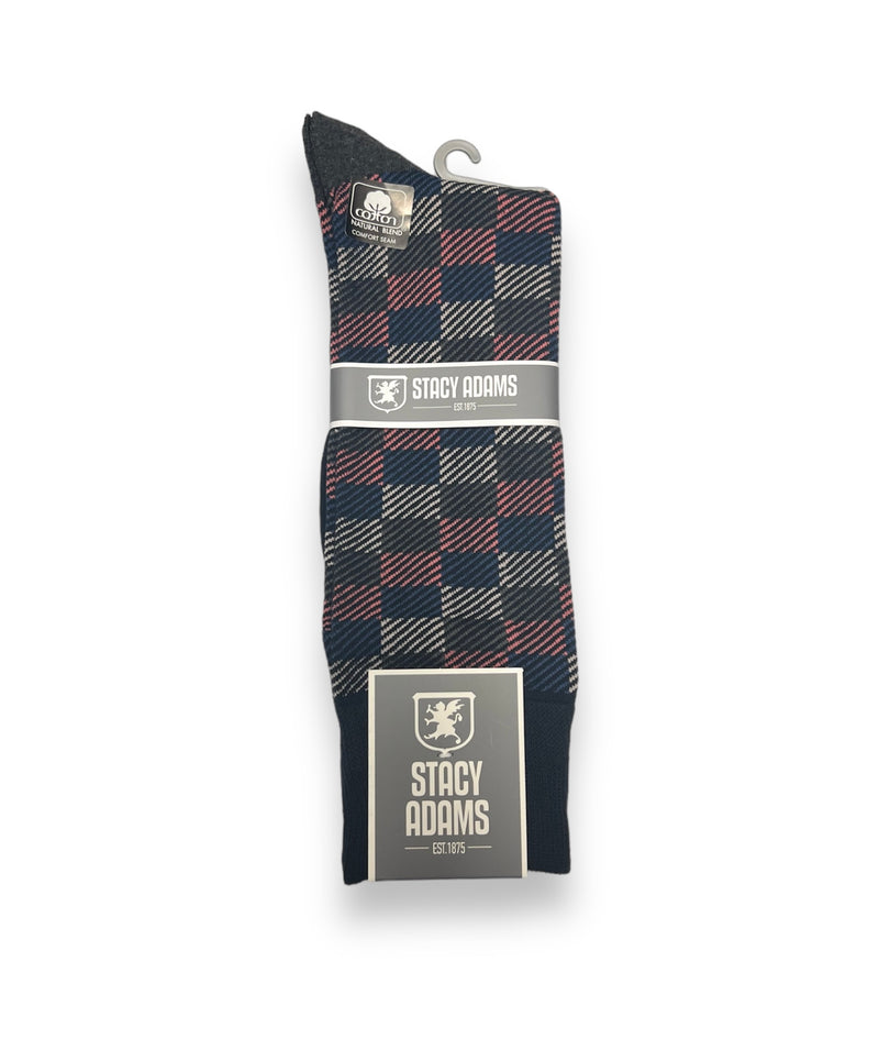 SAS330 SA STRIPE CHECKERED MENS SOCKS