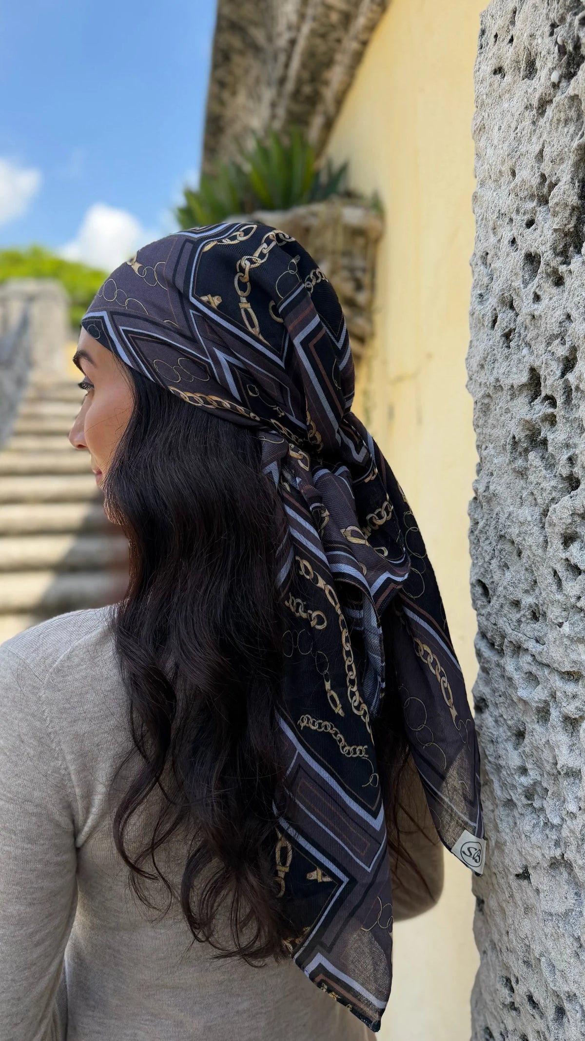 SCARF BAR SQUARE HEAD SCARF (90X90)