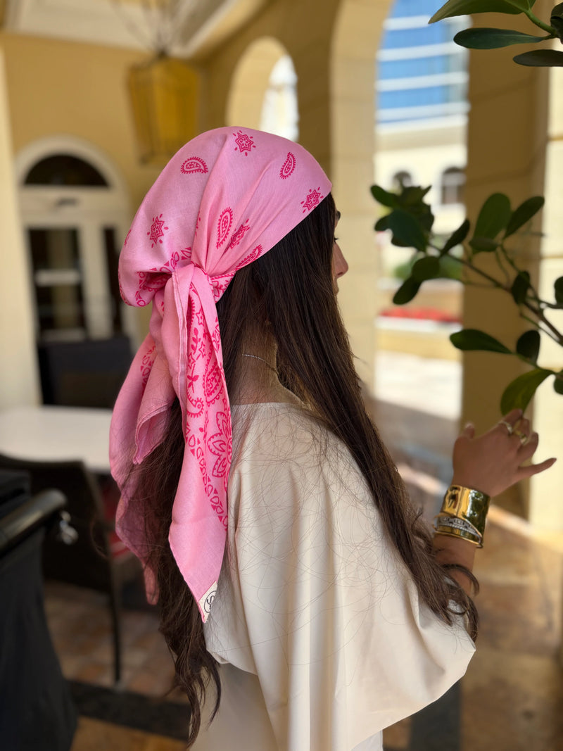 SCARF BAR PAISLEY SQUARE HEAD SCARF