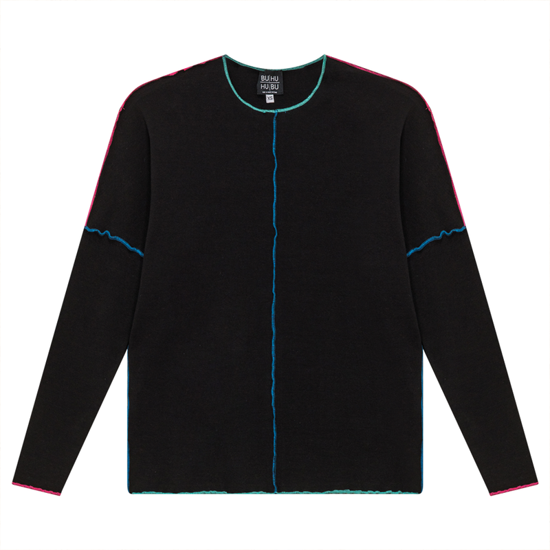 SB4CM8371T BUHU CONTRAST TOP STITCH TOP