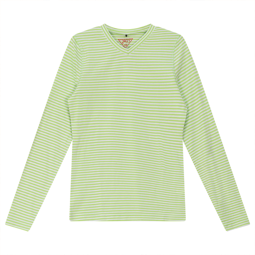 SB4CM8739T V-NECK STRIPED TEE