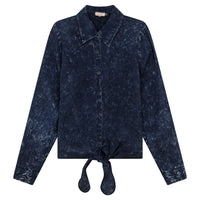 SB4CM8810TW FAVES DENIM TIE BLOUSE