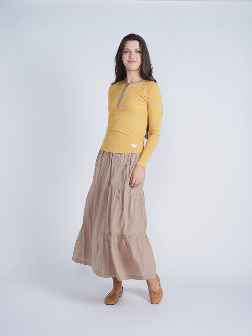 SB4CPT5103SK FYI TEEN LONG TIERED SKIRT W BELT