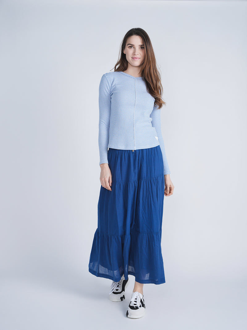 SB4CPT5103TV FYI TEEN STRIPE TOP W/ V NECK