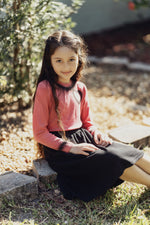 SB4CY2285 PINKY PROMISE RIB LONG SLEEVE TSHIRT W HEART PRINT