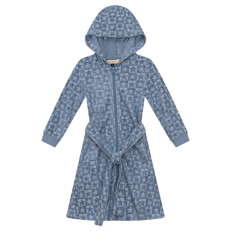 SB4CY2341B SUNBURNT CHECKERED FLORAL TERRY BOYS ROBE