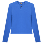 SB5CM1288T POSITIVE LADIES SHORT HENLEY TEE