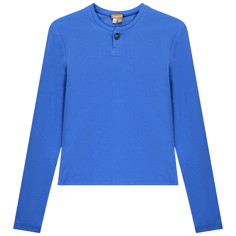 SB5CM1288T POSITIVE LADIES SHORT HENLEY TEE