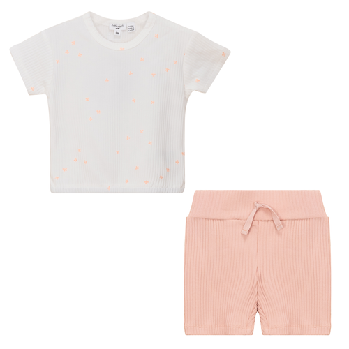 SB5CP7119E LITTLE FRAGILE SOFT RIB CLOVER SHORT SET