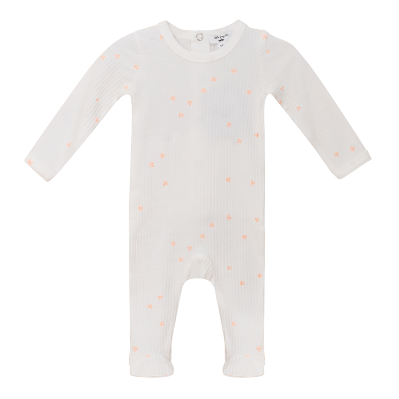 SB5CP7119 LITTLE FRAGILE SOFT RIB CLOVER FOOTIE