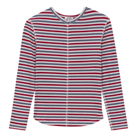 SB5CP7136 FYI STRIPE RIB V-NECK TOP