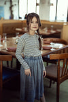 SB5CP7136 FYI STRIPE RIB V-NECK TOP
