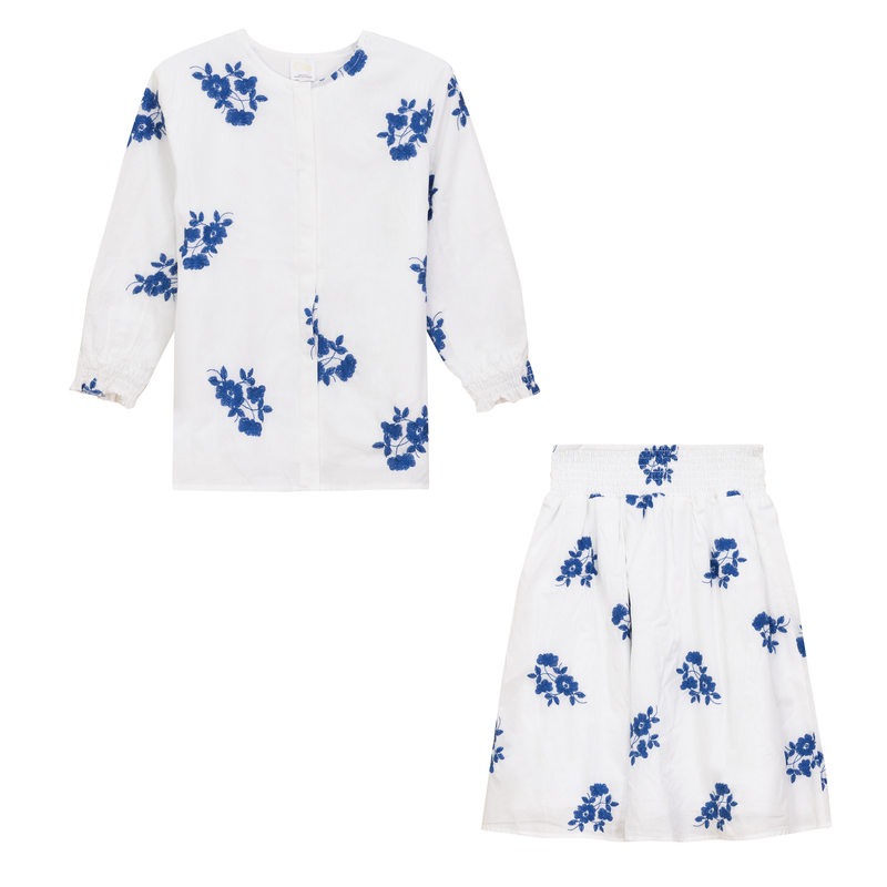 SB5CP7152 CLO WOVEN FLOWER EMBR. GIRL SET