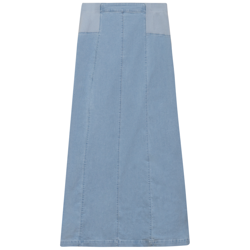SB5CPT7159 GINGER STRETCH DENIM PANEL SKIRT