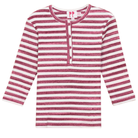 SB5CY2545 PINKY PROMISE STRIPE RIB HENLEY T-SHIRT