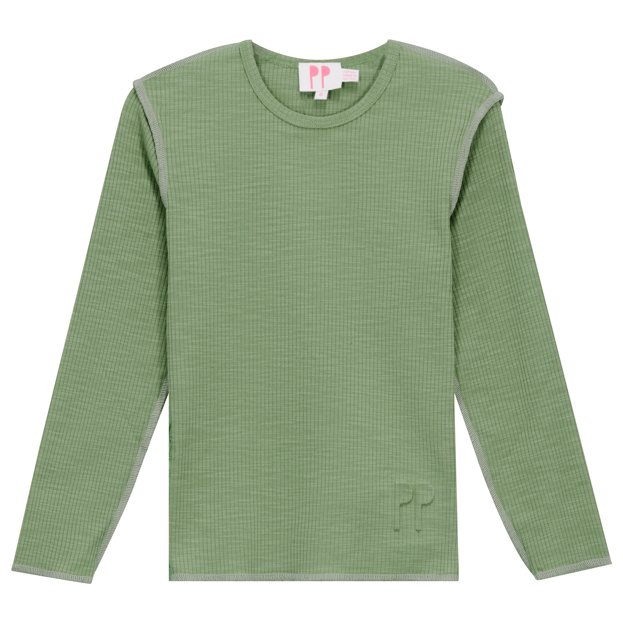 SB5CY2549 PINKY PROMISE RIB OVERLOCK EDGE T-SHIRT