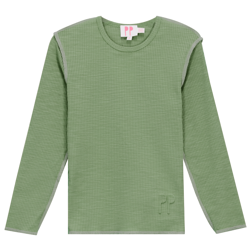 SB5CY2549 PINKY PROMISE RIB OVERLOCK EDGE T-SHIRT