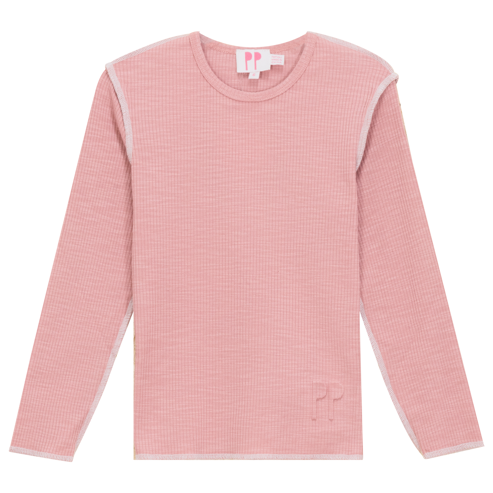 SB5CY2549 PINKY PROMISE RIB OVERLOCK EDGE T-SHIRT