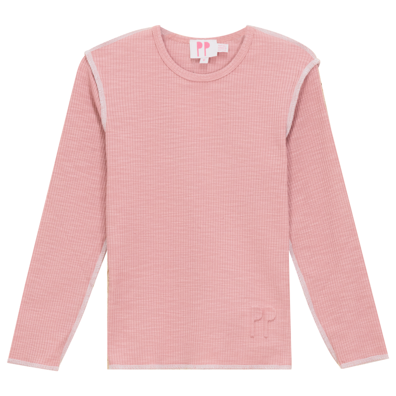 SB5CY2549 PINKY PROMISE RIB OVERLOCK EDGE T-SHIRT