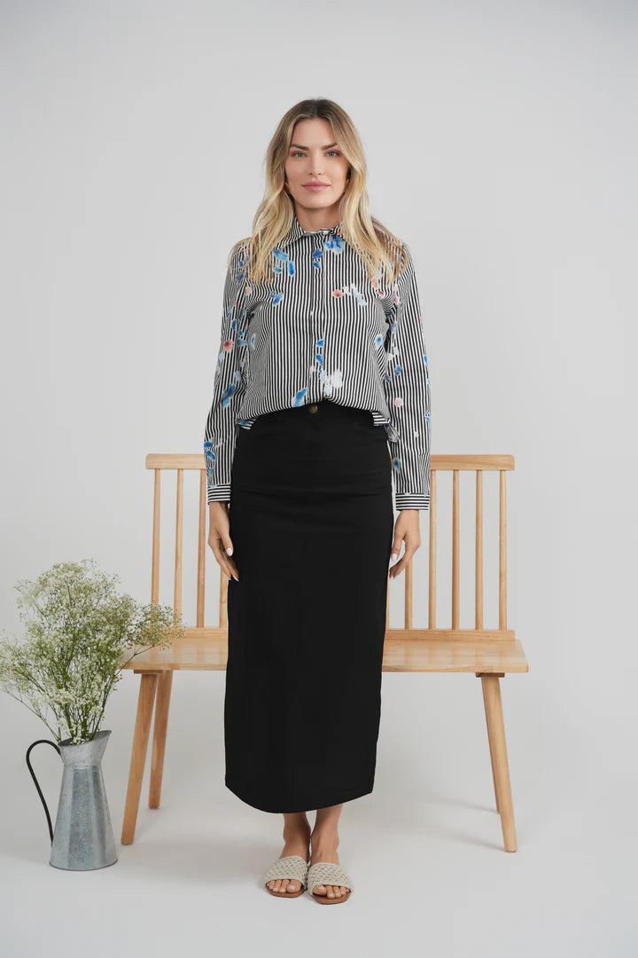 SB6CM1910T MIDI PAINT BLOTCH BLOUSE