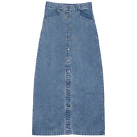 SB6CM1966SL FAVES LADIES COTTON MAXI BUTTON SKIRT