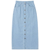 SB6CM1966SL FAVES LADIES COTTON MAXI BUTTON SKIRT