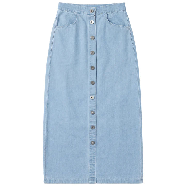 SB6CM1966SL FAVES LADIES COTTON MAXI BUTTON SKIRT
