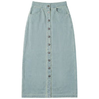 SB6CM1966SL FAVES LADIES COTTON MAXI BUTTON SKIRT