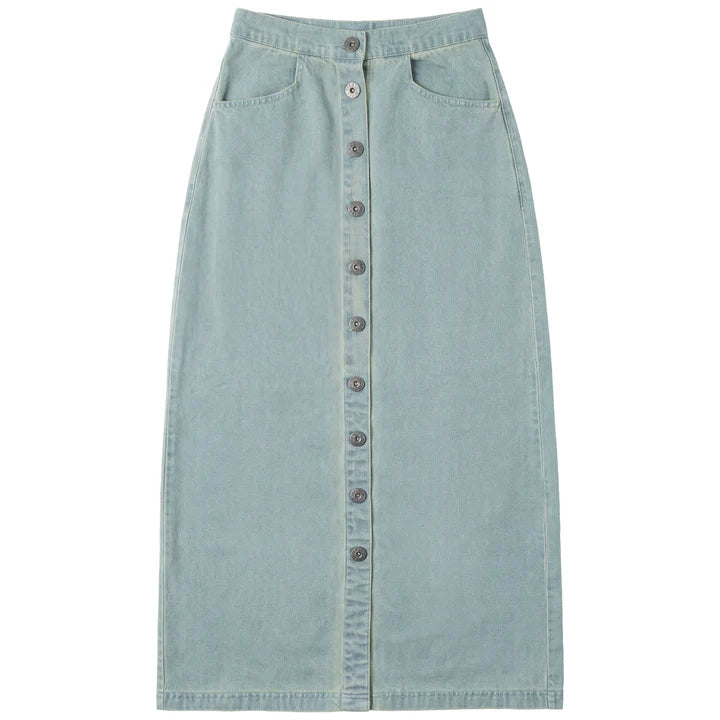 SB6CM1966SL FAVES LADIES COTTON MAXI BUTTON SKIRT