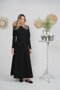 SB6CM1988SLW FAVES LADIES DENIM MAXI TRUMPET SKIRT