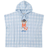 SB6CP7348 FRAGILE PONCHO IN TERRY EMBROIDERY